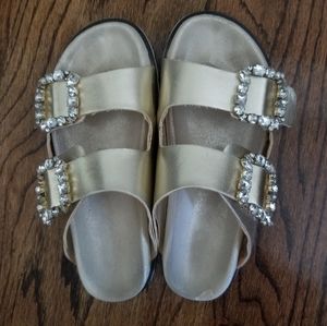 Unisa Gold Embellished rhinestone GOLD slipper 5.5